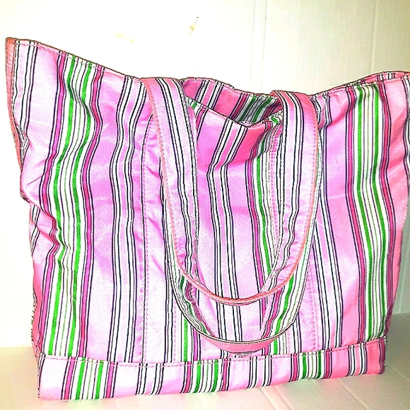 Beautiful Lauren Ralph Lauren Pink Stripe Shopper - Picture 4 of 16